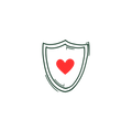 Freshness guarantee shield icon representing quality and protected coffee freshness.